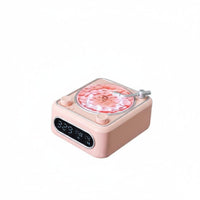 Aurora Projection Vinyl Player Design Light Display Unit Water Wave Effect Multifunction Speaker Timepiece Multifunctional Night Light Multi-Functional for Gift Givers, Young Adults, Bedroom, Relaxation, Parties, Living Room