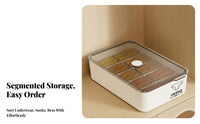 3 Pieces Built-in scent infusion compartment 3-Piece Underwear Organizer Set Space-Saving Home Organization particlesresistant with Lid Household Storage Stackable Design for Students, Adults, Parents, Dorm Room, Bedroom, chest of drawers