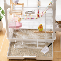 Budgie Cage Litter, 2.27kg Granular Mineral Cage Bedding with Spoon, Highly Absorbent Odor Control for Avian Companions