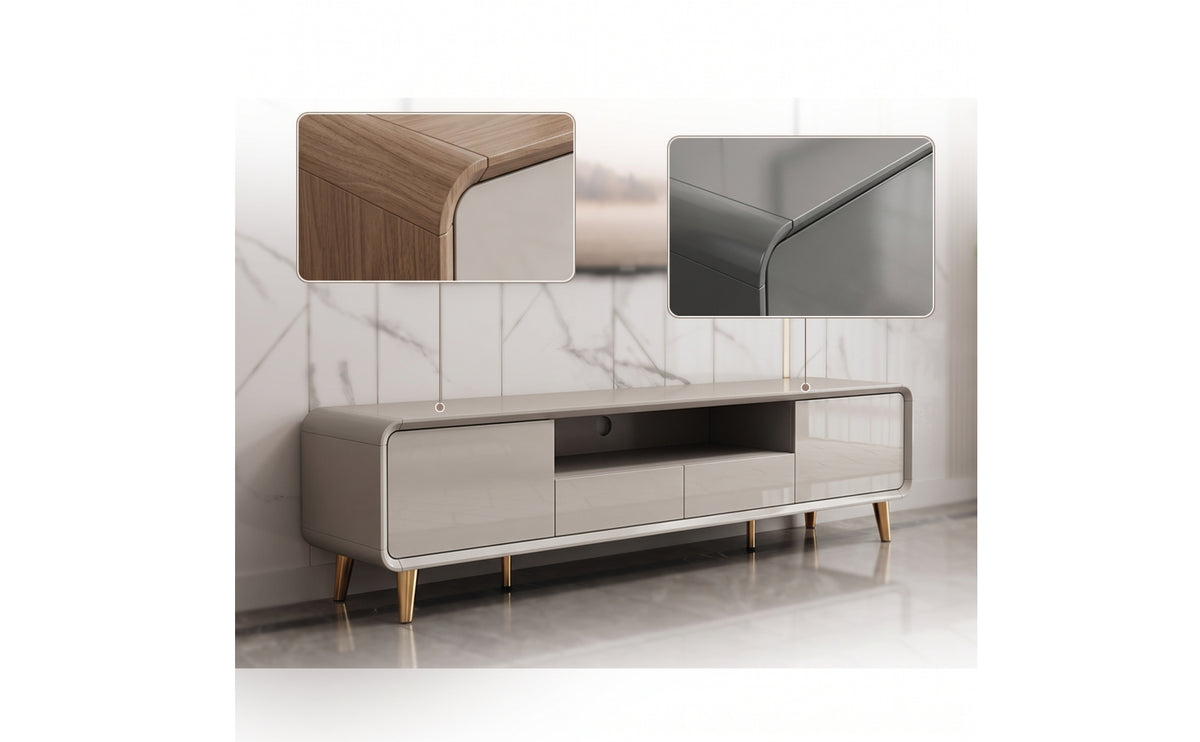 TV Cabinet with Drawers Solid Wood TV Stand with Drawers Fully Assembled for Living Room