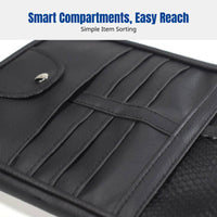 Car Sun Visor Organizer, Multi-Functional Storage Bag, Card Holder, Pen Pouch, CD Sleeve, Document Pocket