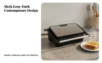Multi-Functional Multifunctional Steak Machine Nonstick Coating Electric Panini Press Non-Stick Surface Panini Press Grill Double-Sided Heating for Home Cooks, Office Workers, Families, Lunch, Dinner, Dorm Room