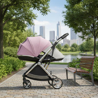 3 in 1 Pushchair Car Seat Combo Foldable Pushchair High View Modular Infant Travel System for Newborns, Young Children, Outdoor