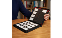 PU Leather Card Case Water-Resistant Zippered Card Binder Large Capacity Collection Book Dustproof 12-Pocket Zip Binder