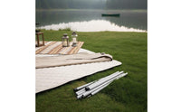 2 Pieces Iron Tarp Poles Long-Lasting Camping Awning Support Rods Sectional Tent Poles Stable and Firm Shelter Pole Set