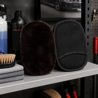 Faux Wool Car Wash Mitt Double Sided for Auto Detailing Scratch Safe Cleaning