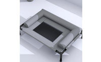 Cooling Raised Dog Bed with Padded Edge Portable Dog Cot with Padded Edge Washable Elevated Pet Bed for Backyard, Travel