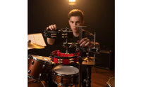 Single Row Jingling Discs Hi-Hat Tambourine Multi-Purpose Hi Hat Tambourine Adjustable Mount for Children, Band Practice, Live Performance