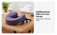 U-Shaped Headrest Pillow Multi-Functional U-Shaped Face down Pillow Easy to Clean Foldable Massage for Beauticians, Home, Bedroom, Medical Facility