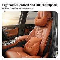 2 Pieces Car Headrest and Support Set Pressure Relief Car Headrest Support Set Breathable Cover Vehicle Seat Comfort Pillows for Drivers