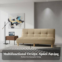 Double-PurposeUse Fold-extendable Futon Bed Foldable Design Sleeper Sofa Multi-Functional transformable Furniture Space-Saving for Apartment Dwellers, Pet Owners, homeowners with Guests, Small areas, Living Room