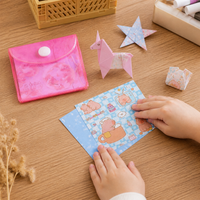 Cute Cartoon Double-Sided Printed Origami Paper for Kids, Small Square Sheets for Crane Folding