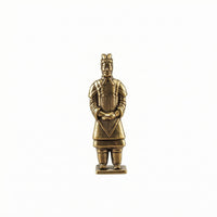 Lustrous Finish Terracotta Warrior Figurine Souvenir-Style Brass Warrior Figurine Compact Terracotta Soldier Ornament Detailed