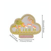 Flower Night Light Illuminated Flower Lamp Flower Night Light LED Flower Lamp with Wooden Base Warm for Bedroom, Desk