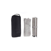 Stainless Steel Fire Rack with Mesh Grill Portable Campfire Grill with Storage Bag Compact Foldable Fire Fire Bowl Space-Saving for Backpackers