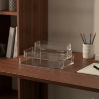 Acrylic Organizer with Trays Transparent Stepped Organizer Display Rack with Stepped Design Modern Shelf Easy to Clean