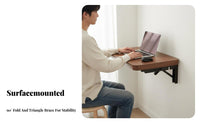 Foldable Design Foldable vertical surfaceMounted Table Sturdy backing vertical surfaceMounted d-ropflap Table adaptable Space-Saving Furniture adaptable for Students, Apartment Dwellers, homeowners, Small areas, Home Office, Balcony, Bedroom