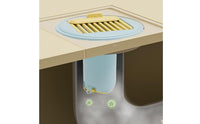 Universal Fit Anti-Odor Floor Drain Insert Easy to Clean Shower Drain Hair Catcher Fast Drainage Plumbing Fixture Proof for Bathroom, Kitchen, Laundry Room, Basement