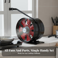No-Drill Installation Mini Kitchen Smoke Extractor Strong Suction Portable Range Hood Compact Design Ductless Smoke Extractor Quiet Operation for Apartment Dwellers, Home Cooks, RV Owners, Small Areas, Dorm Room, Hot Pot, Indoor BBQ
