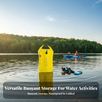 Swimming Safety Buoy with Dry Bag 12KG Buoyancy Aquatic Buoy Dry Bag Inflatable Tow Buoy Waterproof Storage Exposed Water