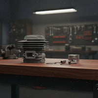 48mm Cylinder Kit with Piston Stable Operating Temperature Cylinder Head with Piston Finned Part Heat Dissipation for Mechanics