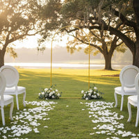 Golden Wedding Arch Wrought Iron Gold Wedding Arch Long-Lasting for Outdoor