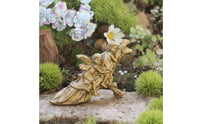 Sleeping Fairy Sisters Figurine Intricate Details for Patio, Flower Pot
