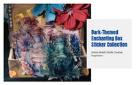 Dark PET Sticker Pack, Mysterious Box Series, Vintage Notebook Material