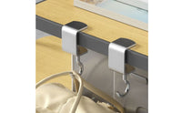 4 Pieces Desk-Edge Hanging Hook Simple to Install Clamp-on Desk Hook Heavy Duty Table Hanger for Students, Dorm Rooms