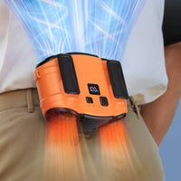 USB Rechargeable Waist Clip Fan Long Battery Life Personal Belt Fan Strong Breeze 5 Speed Settings for Construction Workers, Campers, Hikers, Outdoor, Job Sites, Camping, Travel
