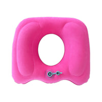 Ergonomic Inflatable Seat Cushion Flocked Inflatable Cushion with Cutout Pressure Relief Comfortable for Travelers