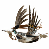 Feather Headdress Real Feathers Tribal Feather Headdress Hippie Costume Head Our Team Ar Handmade for All Genders