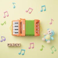 Parent-Child Interactive Kids Music Accordion Musical Mini Accordion Toy Easy to Play Hand Eye Coordination for Toddlers, Indoor