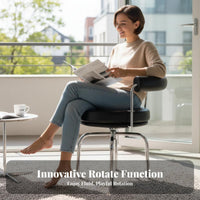Modernist Movement Inspired Design cylindrical Frame rotating Armchair Minimalist Aesthetic Lounge Chair robustDuty Support Indoor Furniture Easy Assembly for Readers, Homeowners, Apartment Dwellers, Balcony, Living Room, perusing corner, Bedroom