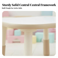 Double Seating Adjustable Table and 2 Chairs Set Multi-Functional Figure-EightShaped Table with 2 Sofa Chairs Safe Rounded Corners children's Furniture Easy to Clean for Toddlers, Preschoolers, Parents, Playroom, Nursery, Classroom, Living Room