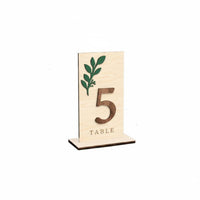 Reusable Minimalist Wood Table Number Holder Art Moderne Design Wooden Table Number Card Easy to Set up Wooden Place Card Holder Polished Edges for Party, Banquet