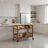Rolling Storage Cart Space Saving Multi-Tier Storage Trolley Heavy Duty Multi-Tier Kitchen Trolley for Living Room, Washroom, Office