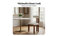 dense Wood Frame Cane rear Dining Chair French design aesthetic Accent Seating Upholstered Seat Indoor Furniture Retro Design for homeowners, Interior Designers, Restaurant Owners, Living Room, Kitchen, Cafe, Home Office