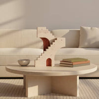 Geometric Ornament Architectural Desktop Ornament Artistic Statuary Sculpture for Coffee Table