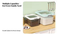 Moisture-Proof Rice Storage Container Long-Lasting Sealed Grain Bin Space Saving for Cupboard, Countertop