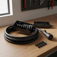 7 Pin Trailer Wiring Harness Stable electrical 7 Way Trailer Plug Cable Dust Cover Tow Gear for Towing