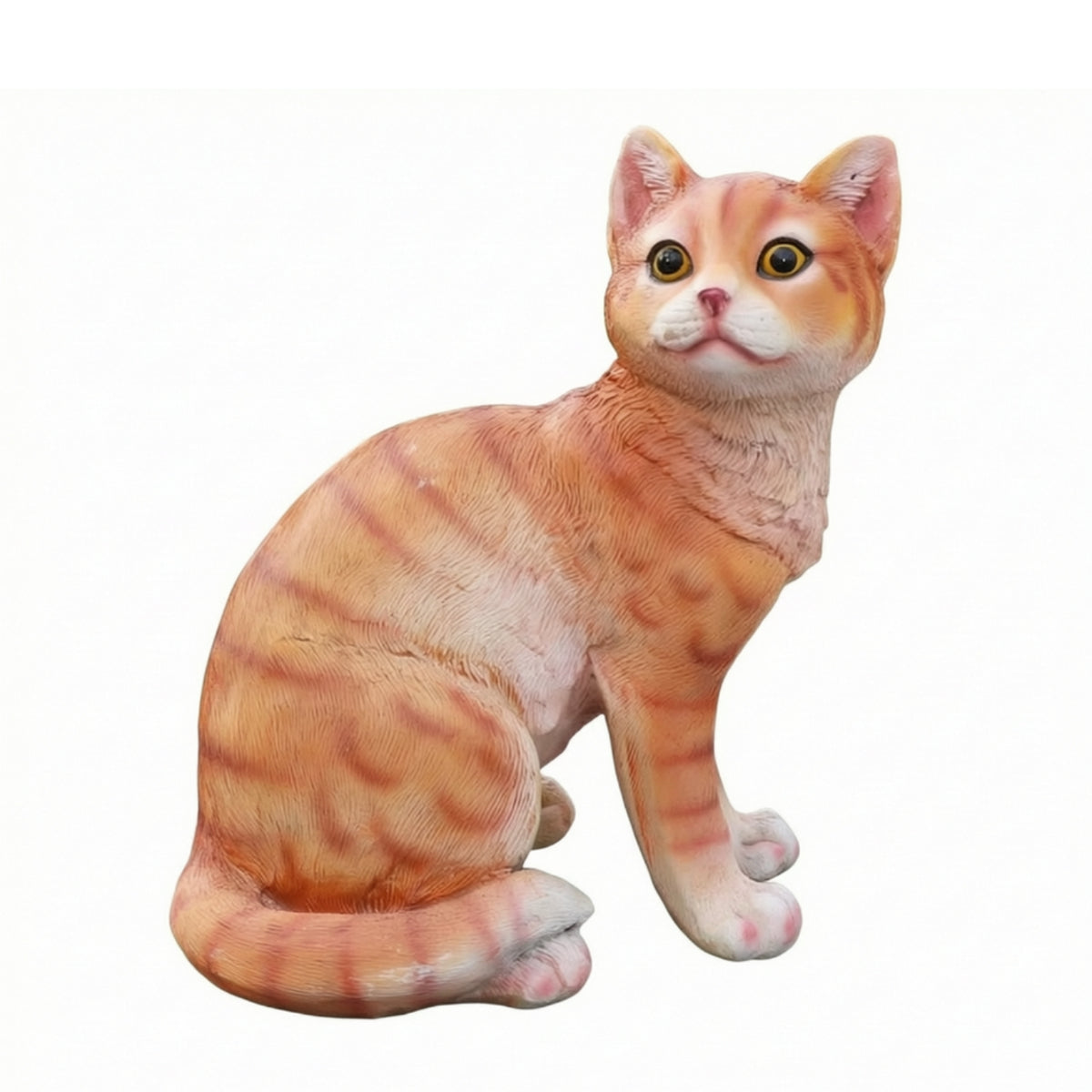 Cat Figurine Resin Cat Statue Naturalistic Home Decor for Gardeners, Garden, Yard, Living Room