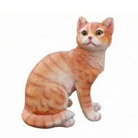 Cat Figurine Resin Cat Statue Naturalistic Home Decor for Gardeners, Garden, Yard, Living Room