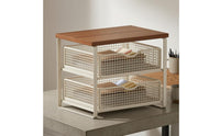 Printer Stand with Drawer Countertop Two-Tier Storage Rack Multi-Use Office Furniture