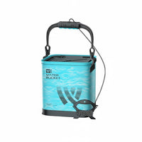 Foldable Fishing Pail Lightweight Foldable Fishing Pail Portable Breathing Container Long-Lasting Portable Water Pail Mesh Lid