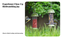 Decorative Design Wild Bird Feeder Weather Resistant Wild Bird Dispenser Easy to Refill for Garden Enthusiasts, Backyard
