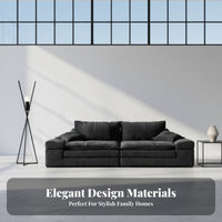 Lowdesign customizable Sofa deeper Deep Seat Living Room Furnishing Plush Cushions Sectional Couch for Families, Renters, Lounge Area, Entertaining Guests