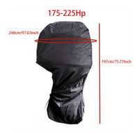 Outboard Motor Cover Weather-Resistant Outboard Engine Cover Resistant Hood for Boat Owners, Dock