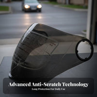 Anti-Scratch Motorbike Helmet Sun Visor Protection Helmet with Sun Visor 3C Certified Riding Equipment Aerodynamic Design for Commuting