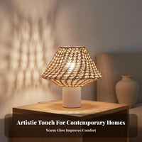 Woven Rope Lampshade Material Bohemian Pendant Light Shade Hollow-out Design Macrame Lamp Shade for Homestay, Living Room, Bedroom
